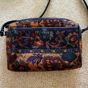 Vtg Liz Claiborn Tapestry Crossbody